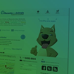 Imagem projeto site Recanto dos Animais